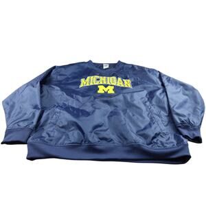 Michigan Red Oak Blue Windbreaker Shirt‎ Men's XL